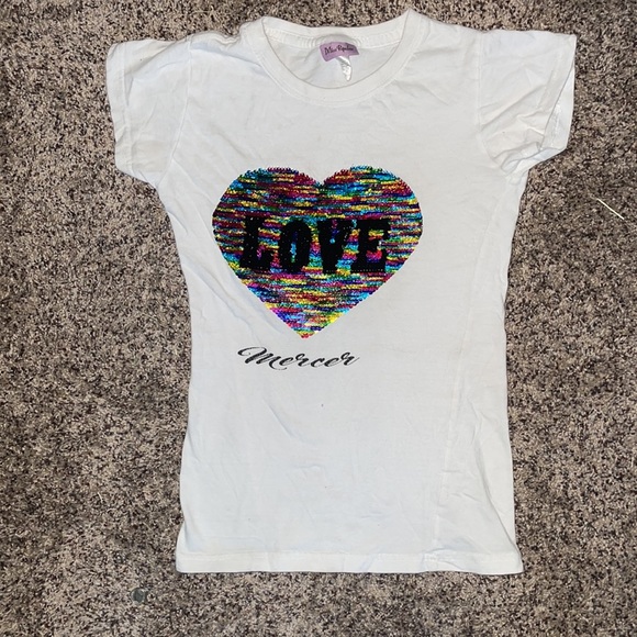 Flip Sequin “LOVE” “Mercer” t shirt small - Picture 2 of 4